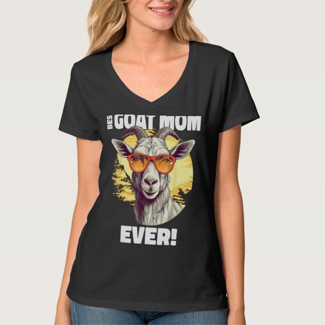 Best Goat Mom Ever Goat T-Shirt (Front)