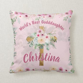 Best GODDAUGHTER Baptism Confirmation Communion  Throw Pillow