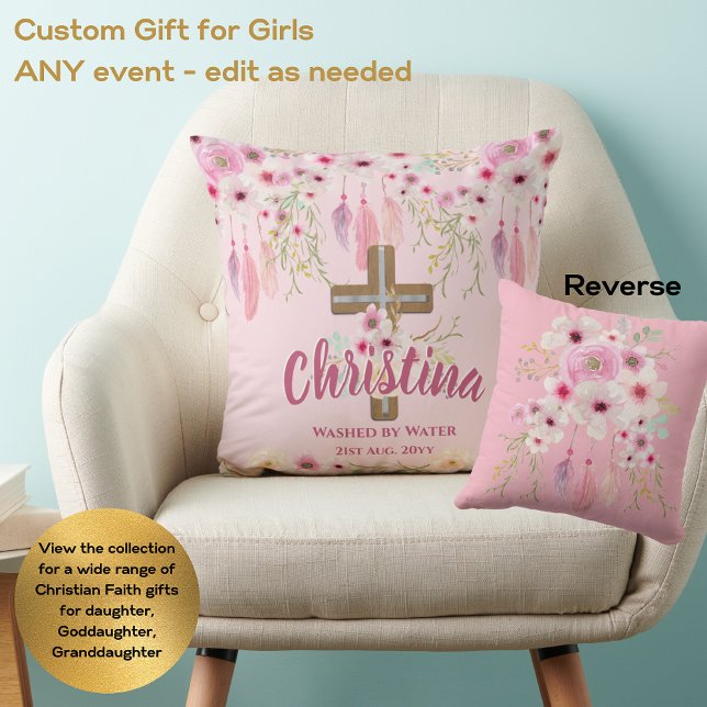 Best GODDAUGHTER Baptism Confirmation Communion  Throw Pillow (Creator Uploaded)