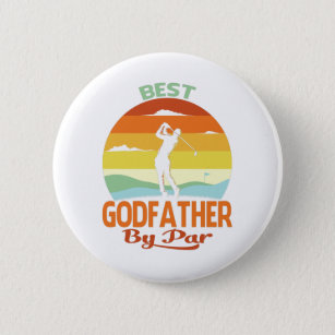 Best Godfather By Par Father's Day Golf Shirt Gift Button