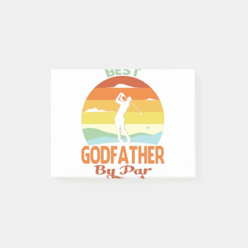 Best Godfather By Par Fathers Day Golf Shirt Gift Post_it Notes