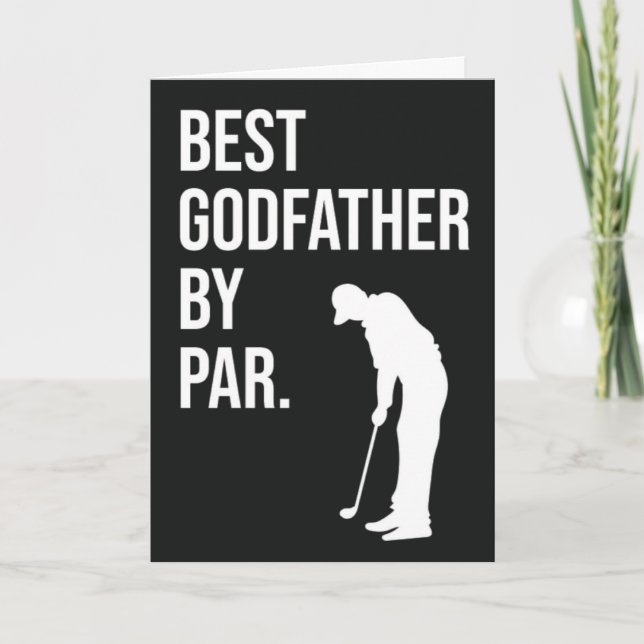 Best Godfather By Par Funny Quote Humor Cards (Front)