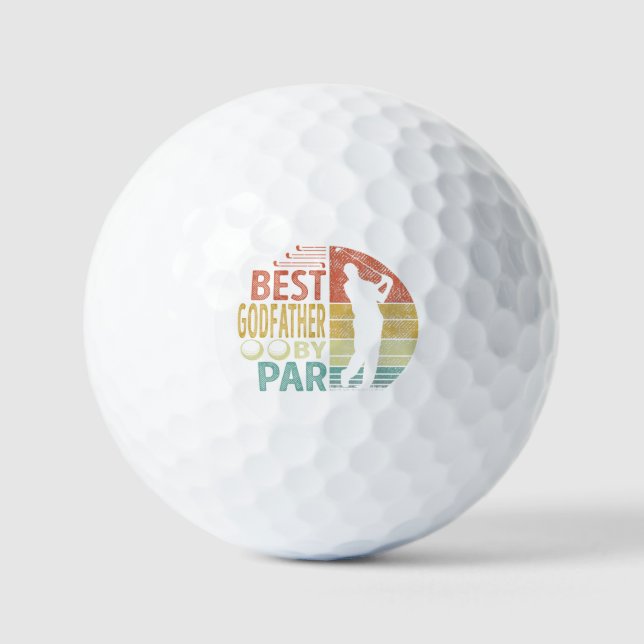 Best GODFATHER By Par Golf Golfer Golf Balls (Front)