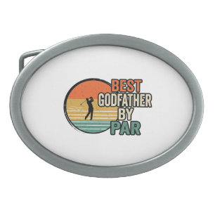 Best Godfather by Par Vintage Golf Vector Design_1 Belt Buckle