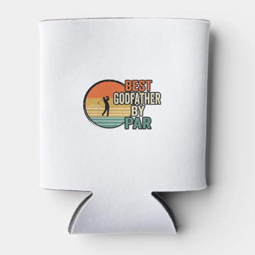 Best Godfather by Par Vintage Golf Vector Design_1 Can Cooler