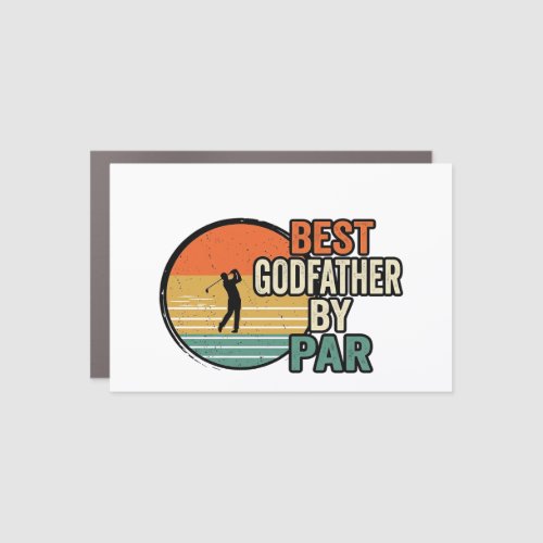 Best Godfather by Par Vintage Golf Vector Design_1 Car Magnet