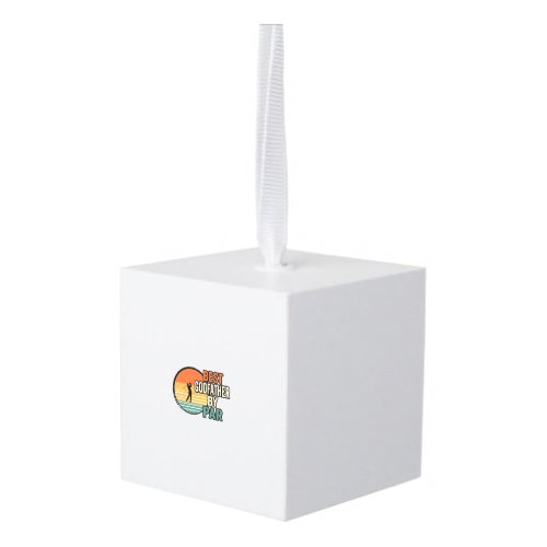 Best Godfather by Par Vintage Golf Vector Design_1 Cube Ornament