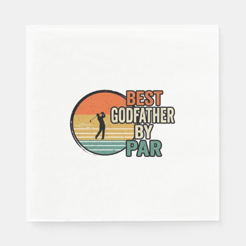 Best Godfather by Par Vintage Golf Vector Design_1 Napkins