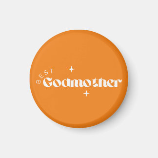 Best Godmother Card (Mustard Background) Magnet