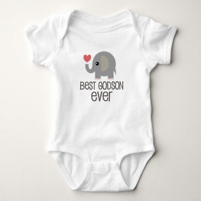 Best Godson Ever Baby Boy Gift Baby Bodysuit (Front)