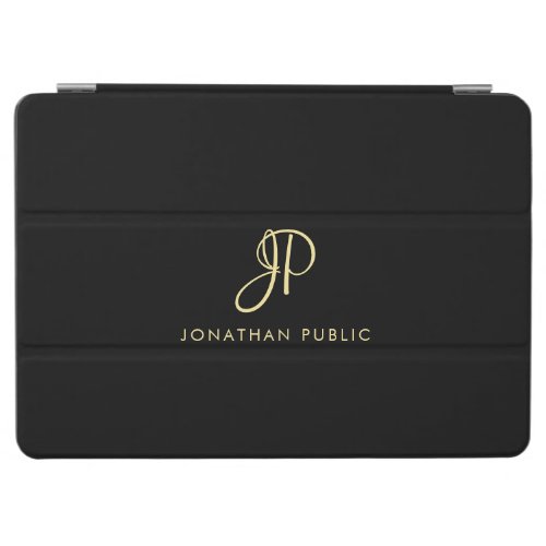 Best Gold Look Monogram Template Create Your Own iPad Air Cover