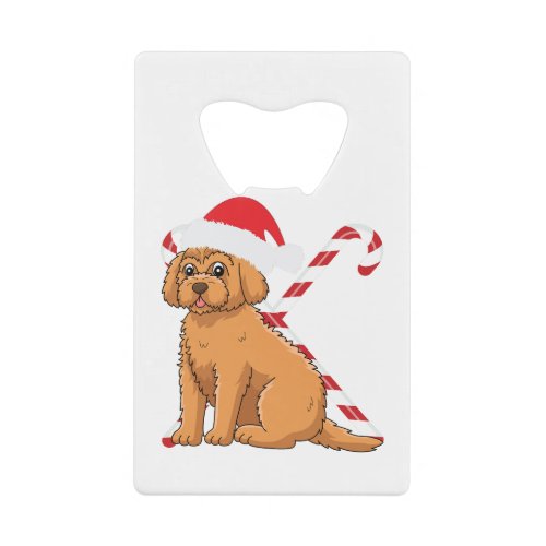 Best Golden doodle christmas design gift Credit Card Bottle Opener