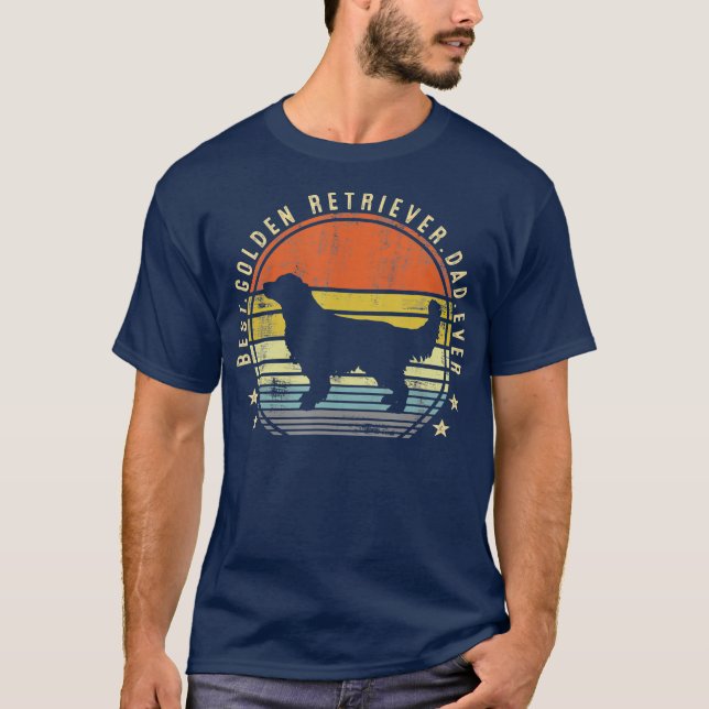 Best Golden Retriever Dad Ever Daddy Gifts Dog T-Shirt (Front)