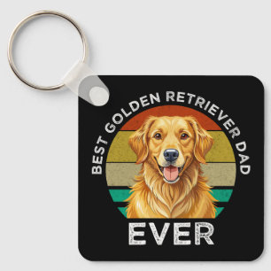 Best Golden Retriever Dad Ever Keychain