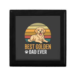 Best Golden Retriever Dad Ever Retro Dog Gift Box