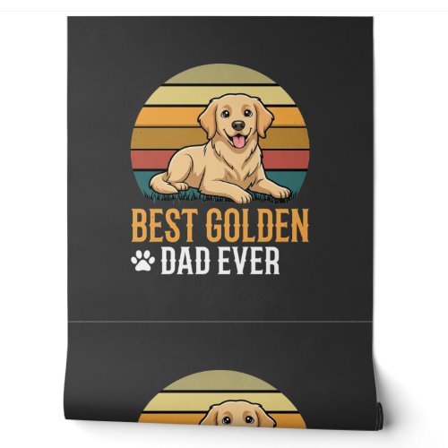 Best Golden Retriever Dad Ever Retro Dog Wallpaper
