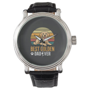 Best Golden Retriever Dad Ever Retro Dog Watch