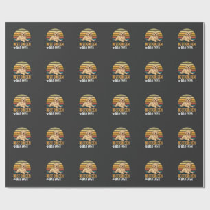Best Golden Retriever Dad Ever Retro Dog Wrapping Paper