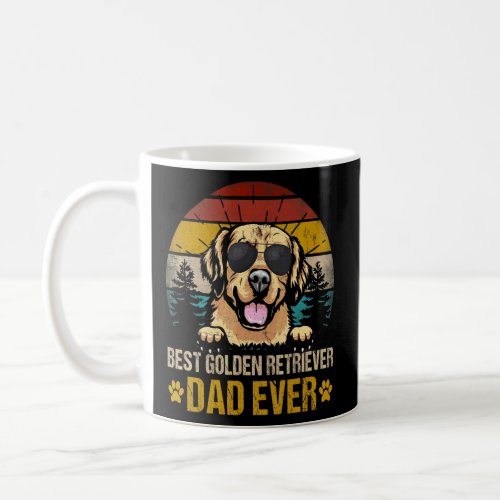 Best Golden Retriever Dad Ever Vintage Dog  Coffee Mug