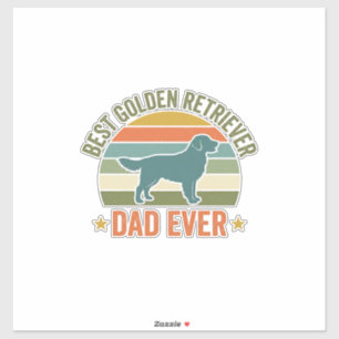 Best Golden Retriever Dad Ever Vintage Dog Shirt_1 Sticker