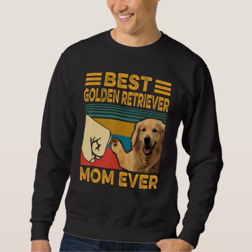 Best Golden Retriever Mom Ever Retro Vintage Funny Sweatshirt