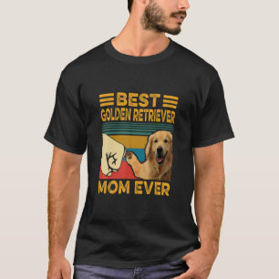 Best Golden Retriever Mom Ever Retro Vintage Funny T-Shirt