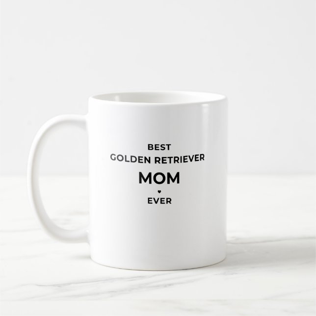 ☕ Best Golden Retriever Mom Ever – White Mug (Left)