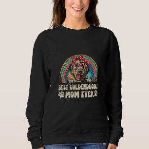 Best Goldendoodle Mom Ever Vintage Rainbow Dog Ma Sweatshirt