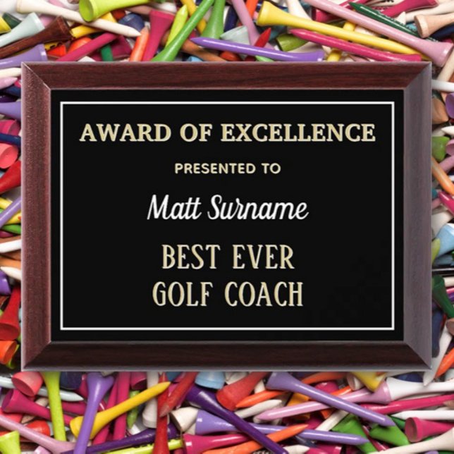 Best Golf Coach Award Plaque (Creator Uploaded)