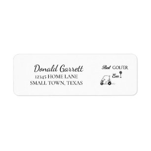 Best Golfer Golf Cart Label