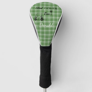 Best Golfer Green Plaid Golf Head Cover