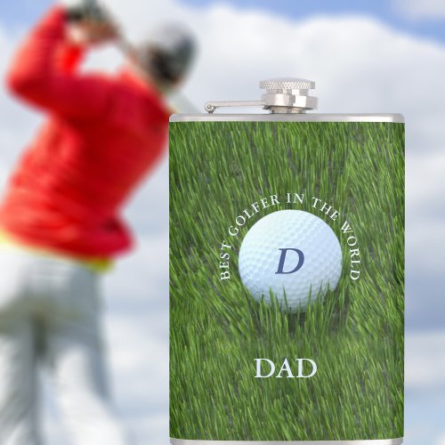 Best Golfer in the World Golf Theme Green Flask