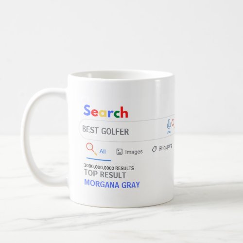 BEST GOLFER Novelty GAG Search TOP Result Coffee Mug