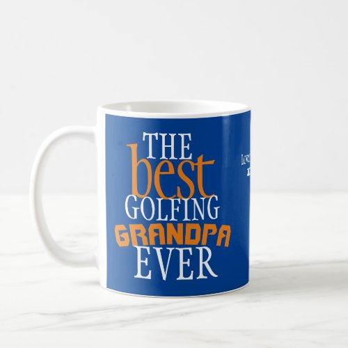 Best Golfing Grandpa Blue  Coffee Mug