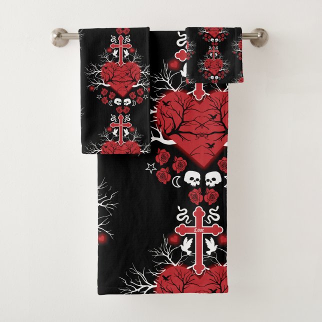 Best Gothic Gift Accessories Bath Towel Set (Insitu)