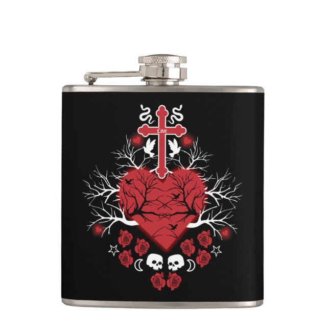Best Gothic Gift Accessories Flask (Front)