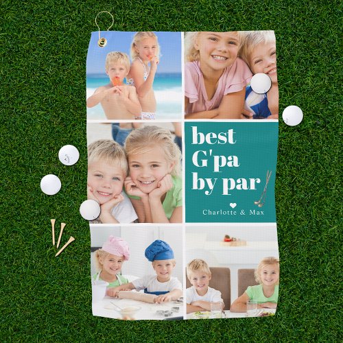 Best Gpa by Par  Photo Collage Fathers Day Golf Towel