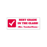 [ Thumbnail: "Best Grade in The Class!" + Custom Tutor Name Self-Inking Stamp ]