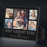Best Grammy Ever 5-Photo Collage Keepsake Custom Plaque<br><div class="desc">Simple and clean design lets your family photos shine on this Best Grammy Ever plaque. A large photograph in the center with two smaller photos on either side let you insert your own photos easily. Best Grammy Ever is written in a large modern font. Two lines below let you complete...</div>