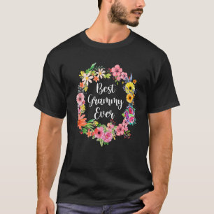 Best Grammy Ever Women Floral Decoration Grammy T-Shirt