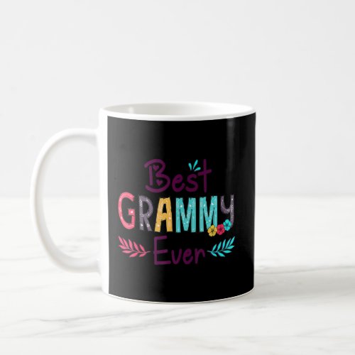 Best Grammy Ever  Women Flower Decor Grandma  Coffee Mug