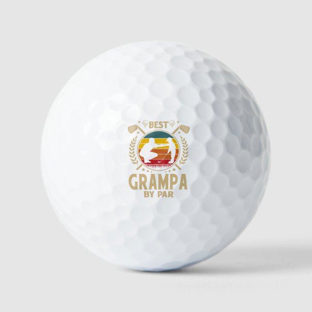 Best GRAMPA By Par Golf Balls (Front)