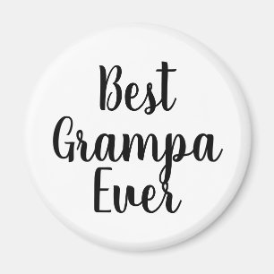 Best Grampa Ever Magnet Calligraphy  Simple modern
