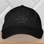 Best Grampa Ever Modern Simple Typography Embroidered Baseball Cap<br><div class="desc">Best Grampa Ever simple typography.</div>