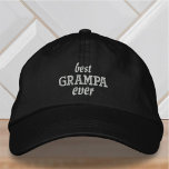Best Grampa Ever Modern Simple Typography Embroidered Baseball Cap<br><div class="desc">Best Grampa Ever simple typography.</div>