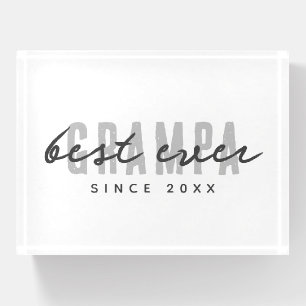 Best Grampa Ever Since 20XX Modern Simple Preppy Paperweight
