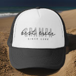 Best Grampa Ever Since 20XX Modern Simple Preppy Trucker Hat<br><div class="desc">This simple and modern design is composed of san serif typography.</div>