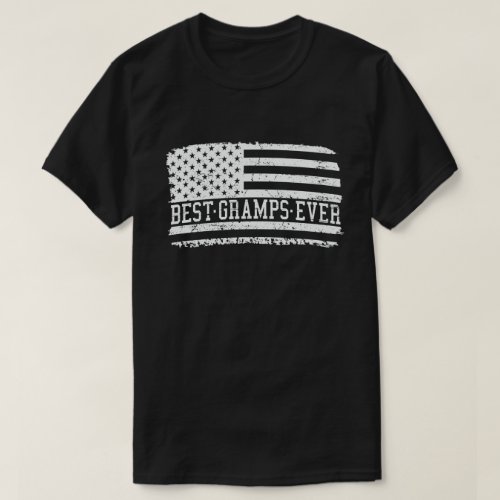 Best Gramps Ever American Flag Vintage grandpa T_Shirt