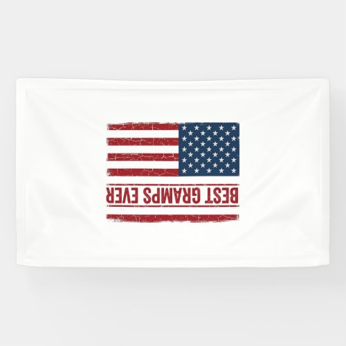 Best Gramps Ever Patriotic Flag Vector Design_1 Banner