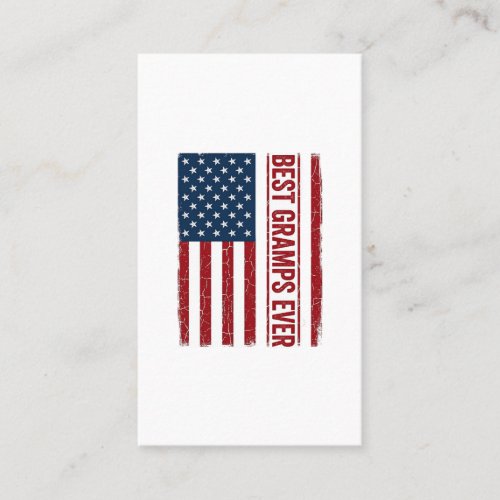 Best Gramps Ever Patriotic Flag Vector Design_1 Business Card